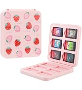 RHOTALL Cute Strawberry Game Card Case for Nintendo Switch and Switch OLED, Storage Card Box with...