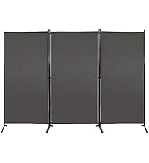 MAYOLIAH Partition Room Dividers 3 Panel Folding Privacy Screens 6 Ft Tall Portable Office Walls ...