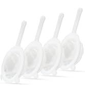 4 Pieces 100/200/300/400 Mesh Ultra Fine Nylon Mesh Strainers with Handle Seives Fine Mesh with D...