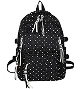 CEUTNIZ Cute Polka Dot Backpack Nylon Aesthetic Backpack Kawaii Coquette Preppy Laptop Rucksack (...