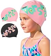 Vorshape Swim Cap Kids (2 Pack), Durable Waterproof Swimming Cap for Girls Boys Teens Toddler Age...