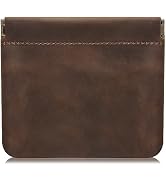 Jack&Chris Mini Coin Purse, Genuine Leather Small Coin Wallet, Leather Squeeze Coin Purse Pouch C...