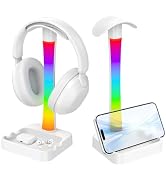 Tascaquin Headphone Stand with Charger,Gaming Headset stand with RGB Light Mode,For Airpod Max St...