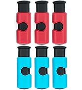 6 Pcs Premium Grade Food Bag Squeeze Clips Bread Clips Rubber Lid Non-Slip Sealer Bag Cinches Eas...