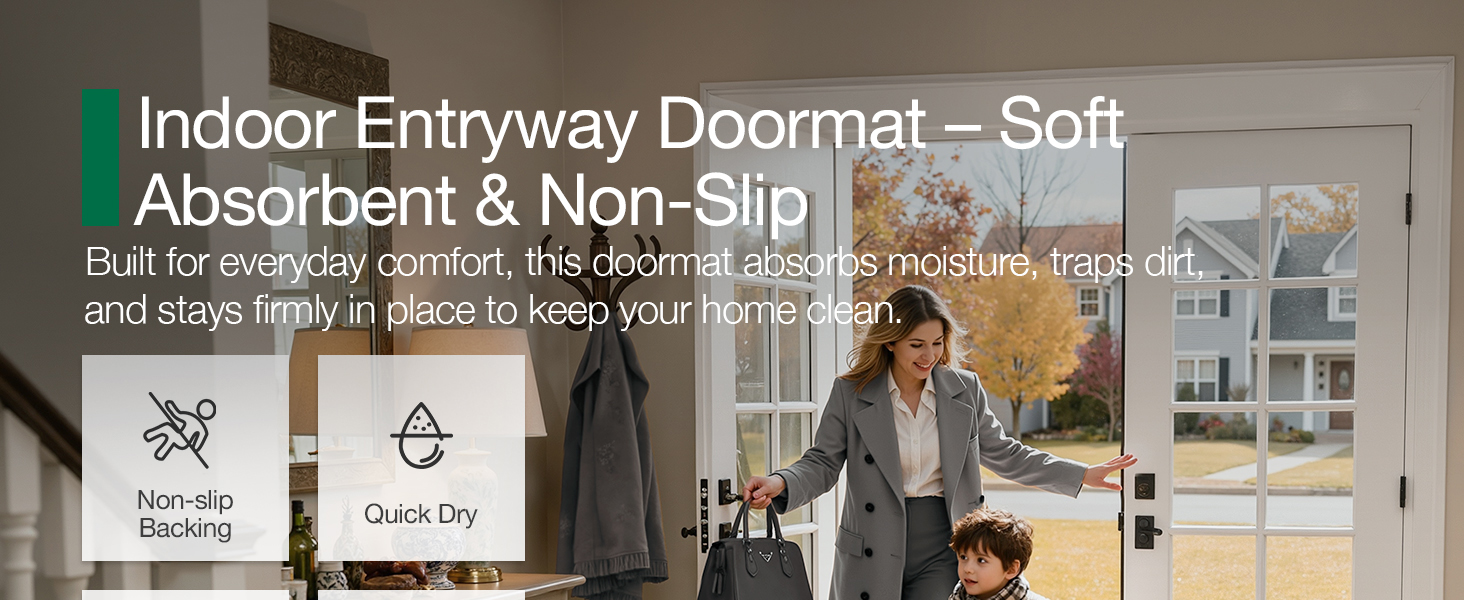 LUMI Indoor door mat, keep your home cleaner and happier
