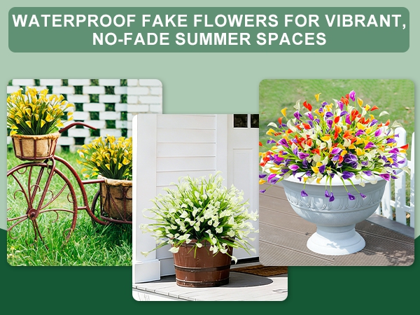artificial flowers for outdoors