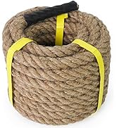 Aoneky Jute Rope - 1/1.5/2 Inch Twisted Hemp Rope for Crafts, Climbing, Anchor, Hammock, Nautical...