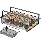 ENONCI Under Shelf Drawer, Hanging Pullout Drawer Basket, No Drilling Under Cabinet Organizer, Me...