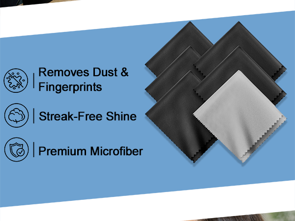 Microfiber Glasses Cleaning Cloths