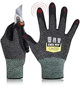 DEX FIT Level 5 Cut Resistant Gloves Cru553, 3D-Comfort Fit, Firm Grip, Thin & Lightweight, Touch...