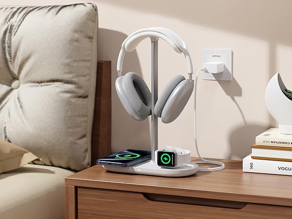 headphone stand with wireless charger