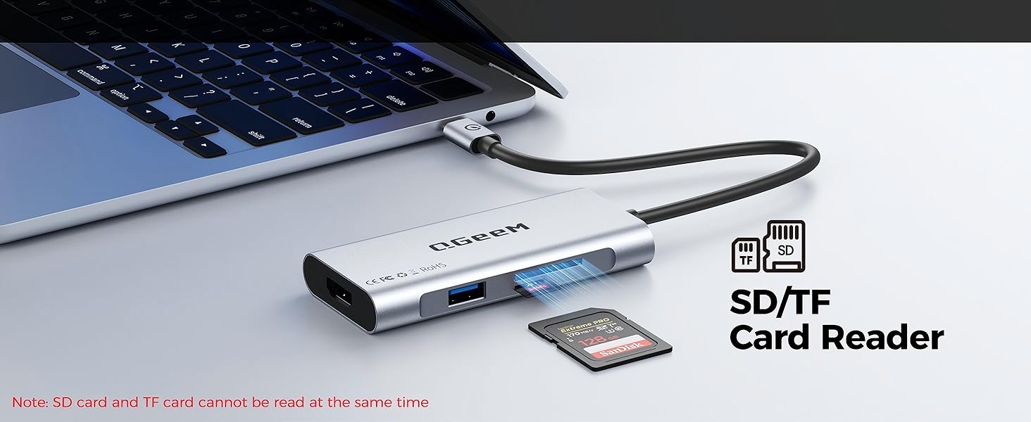 SD/TF card reader usb hub