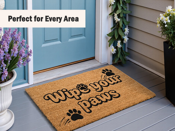 funny muddy coir welcome door mat natural fiber eco-friendly outdoor indoor outside doormat
