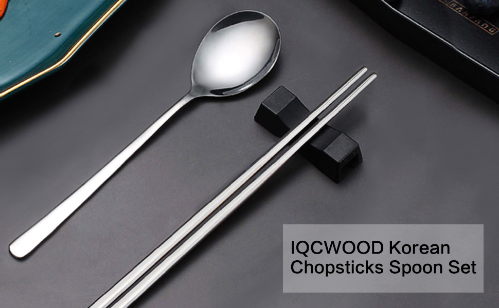 5 Pair Stainless Steel Chopsticks Spoon Set