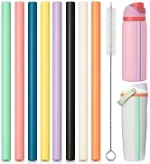 8 Pack Reusable Replacement Straws Fit Owala FreeSip 24oz & 32oz Water Bottle and Owala FreeSip S...
