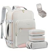 LOVEVOOK 40L Travel Backpack Flight Approved Carry on Backpack,3 Packing Cubes,Waterproof Persona...