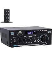 Stereo Audio AK45 Amplifier,300W Home 2 Channel Wireless Bluetooth 5.0 Power Amplifier System, Ho...