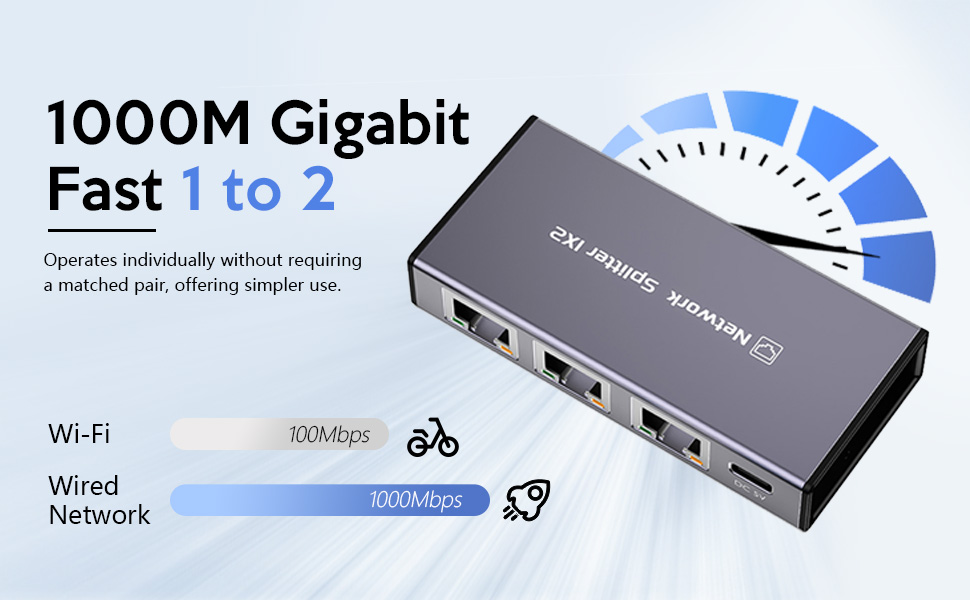Ethernet Splitter 1 to 2 A4