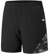 BASSDASH Men’s 7” Fishing Shorts UPF 50+ Lightweight Water Resistant Quick Dry for Hiking with Zi...