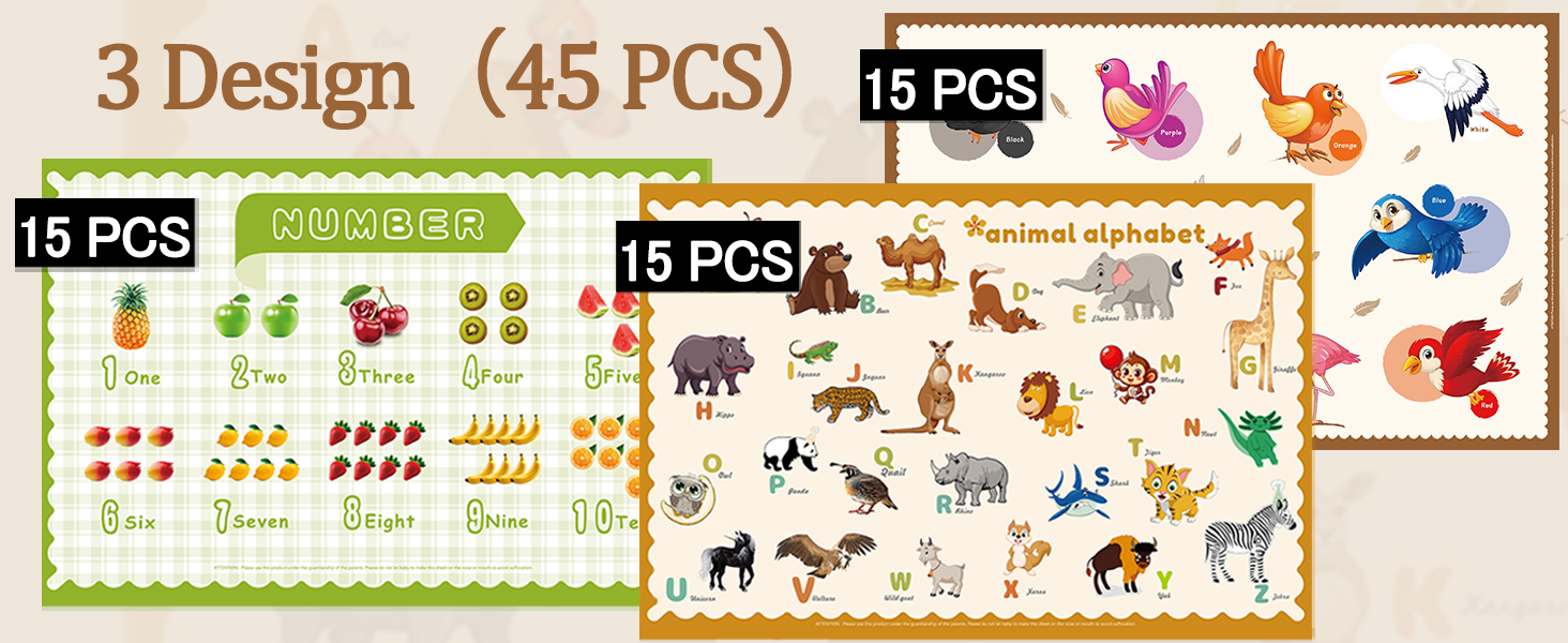 disposable placemats for toddlers