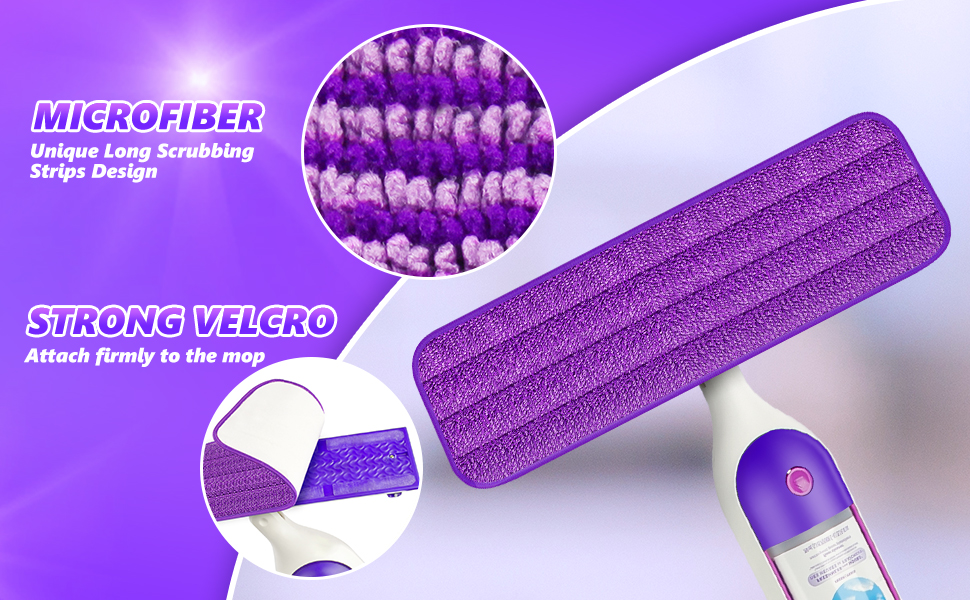 Mop Pads Refills Microfiber Mop Pads Microfiber Spray Mop Pads Machine Washable Floor Mop Pads