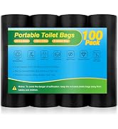 Portable Toilet Bags - 8 Gallon Camping Toilet Bags, Biodegradable Travel Potty Bag for Portable ...