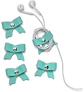 SenseAGE 5 Pack Cord Organizer, Bow Cord Keeper, Cable Organizer USB holder, Leather Cable Manage...