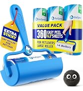 PetLovers 6.3" Large Lint Roller for Pet Hair Extra Sticky 360 Sheets, Ideal for Pet Hair Removal...