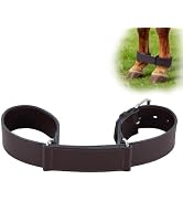 AxtreHeu Horse Hobbles for Horse Legs, 17.3'' Adjustable 2-Leg Hobbles Leather Control Running an...