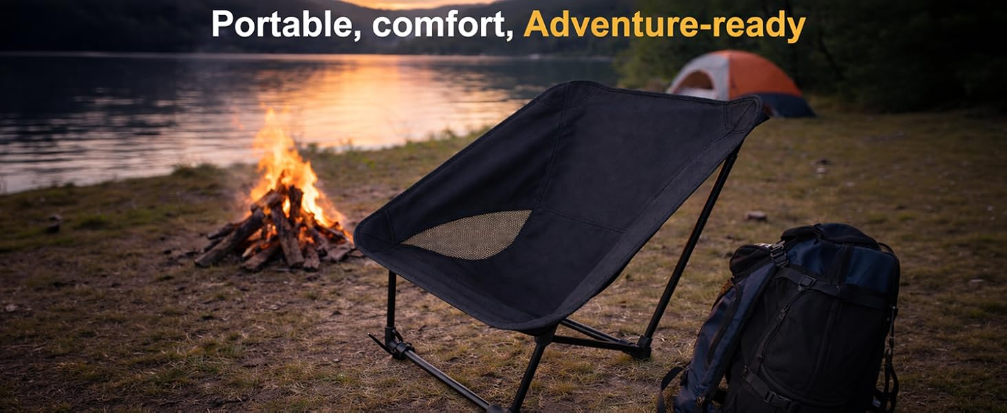 camp chair portable compact travel folding outdoor lightweight hiking festival sports lawn