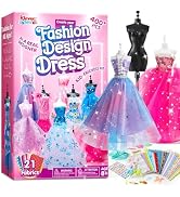Klever Kits 400+PCS Fashion Design Crafts for Kids, Art and Crafts, DIY Sewing Kits with 3 Manneq...