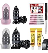 SBGGRL 84pcs Tire Repair Rubber Nail Kit, Screw in Tire Plugs for Puncture & Hole, Emergency Scre...