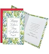 Ogeby Religious Father's Day Card for Godfather, Fathers Day Card from Godson Goddaughter, Having...