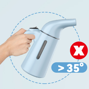 Do not tilt more than 35° angle