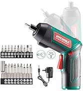 Cordless Screwdriver 6 N.m, HYCHIKA 4V 2000mAh Electric Screwdriver Gun, Adjustable 2 Position Ha...