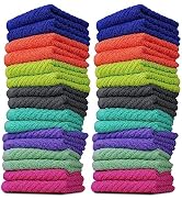 ZUPERIA Zigzag Multicolor Wash Cloths -32 Pack -12