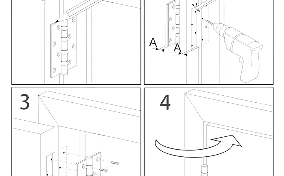 door hinges Installation