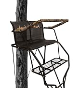 MUDDY Double Droptine Deer Hunting Ladderstand, 2 Person Climbing Tree Stand with Flex-Tek Seat a...