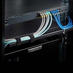1U Rack Mountable Cable Lacing Bar w/Adjustable Depth