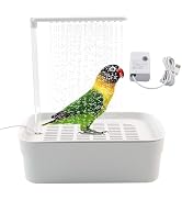 PINVNBY Automatic Bird Bath with Pump,Parrot Bathtub Shower Parakeet Bath Box with Cage USB & Pow...