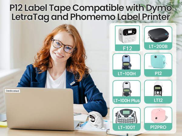 Compatible with dymo letratag label maker refills