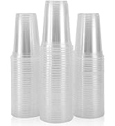 Plastic Cups, 100 Pack 12 Oz Clear Plastic Cups, Plastic Cups 12 Oz Clear Cups, Disposable Clear ...