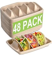 (48PCS) Taco Bar Serving Set for a Party, Disposable Taco Holder Stands, Paper Taco Holders, Taco...