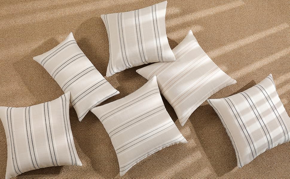 striped throw pillow covers