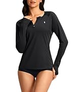 SANTINY Women's Rash Guard UPF50+ SPF Long Sleeve Swimsuits Top UV Sun Protection Swim Shirts for...