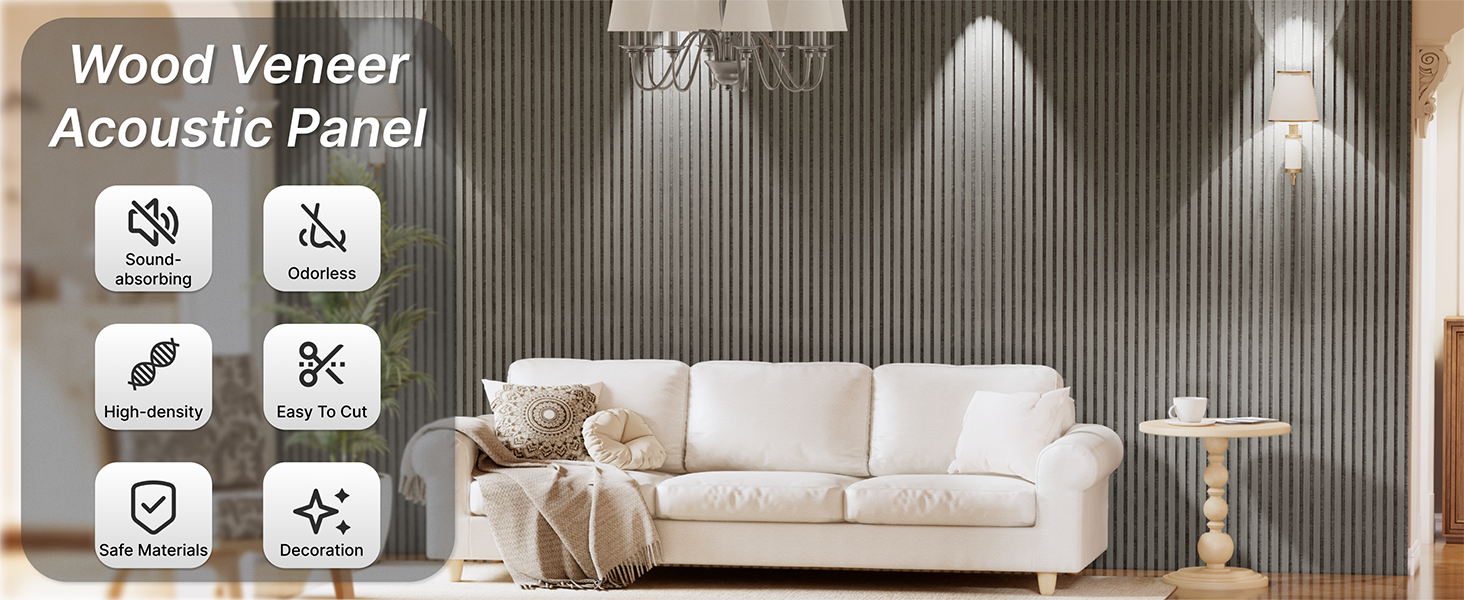 Adhesive Acoustic Panels for Wall