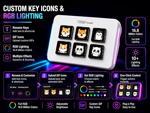 streaming deck stream macro pad keypad keyboard key custom programmable gaming shortcut customized