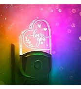 LOHAS Night Light Plug in, Valentines Day Gift for Her, Wife Gifts, Dusk to Dawn, Multi-Color Cha...