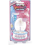 BEST PARTY EVER! Gender Reveal Confetti Candle Cake Topper, Shower Your Cake in Edible Confetti S...