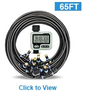 Outdoor Mister System for Outside Patio, Misting Cooling System 65Ft + Water Timer, Water Mist Ho...